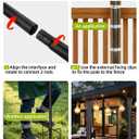 String Light Poles for Outside 4 Pack, 10ft Metal Outdoor String Light Poles for Deck - Ideal for Patio, Garden, Yard, Front Porch Decorations, Black