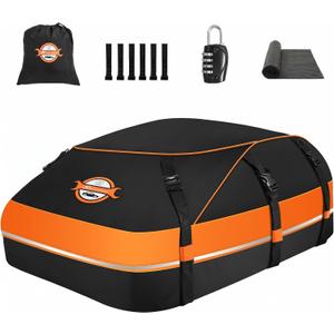 Sailnovo Aerodynamic Rooftop Cargo Carrier Bag, 20 Cubic Feet Waterproof Car Top Carrier for All Vehicles with/Without Racks, Holds Luggage for 4-6, Includes Anti-Slip Mat, Storage Bag, Luggage Lock