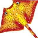 HONBO Ray Kite for Kids&Adults，Large Kite for Beach,Easy to Fly Delta Kite Single Line, Kite Handle Include