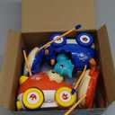 2 Pack Dinosaur Remote Control Cars Toys for Kids 2 3 4 5 Years Old, Valentine's Day Birthday Gifts for Boys and Girls Ages 2-5, Dino Race Car Toddlers Toys with Music and Light(Red Blue)