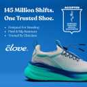 clove Forte Shoes for Doctors & Nurses, Fluid Resistant, Easy to Clean, Slip Resistant, Comfortable for 12+ Hour Standing Shifts, Elastic & No-Tie Laces, Sneakers for Men & Women (Brilliant White, 11.5 Women/10 Men)