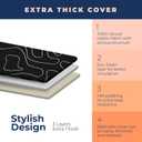 Ironing Board, Compact and Space Saver Ironing Board with Extra Thick 3 Layers Cover, Height Adjustable, Easy Storage with Smart Hanger and Heavy Duty Steel Legs, Black (13x43)