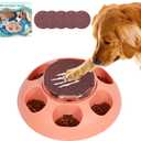 Dog Nail Scratch Board:Stress-Free Nail Trimming for Dogs, Non-Slip Scratch Mat, Includes 5 Sandpaper Replacements for Healthy Nails (Light Orange)