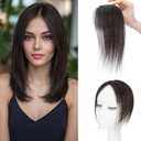 Benehair Clip on Bangs Real Human Hair with 360° Full Coverage, 3D Air Bangs for Daily Wear, Wispy Bang Natural Seamless Fit for Women Side Bang Natural Black #1B