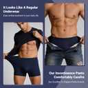 Mens Incontinence Underwear Upgraded 250ml Absorbency, Leakproof Boxer Briefs with Front-to-Back Leak Protection Washable Reusable Cotton Incontinence Briefs for Heavy Bladder Leakage, 3-Pack
