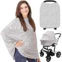 KeaBabies Nursing Cover, Breastfeeding Cover for Women - Baby Car Seat Canopy Girl, Boy, Multi-Use Baby Carseat Canopy, Breastfeeding Essentials for Nursing, Breathable,Lightweight & Soft(Herringbone)