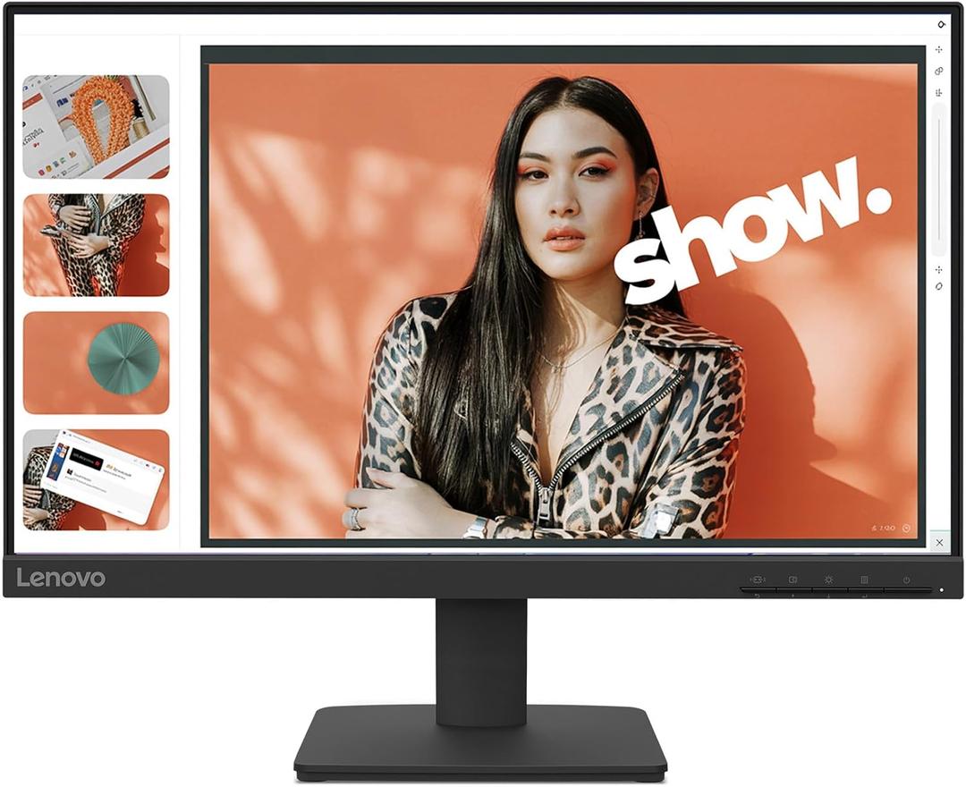 Lenovo L22-4e Office Monitor - 21.5" FHD IPS Display - 100Hz Refresh Rate - 4 ms MPRT - 99% sRGB - Raven Black - Tilt Stand