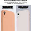 Vooii Compatible with iPhone XR Case, Upgraded Liquid Silicone with [Flat Edges] [Camera Protection] [Soft Anti-Scratch Microfiber Lining] Phone Case for iPhone 10 XR 6.1 inch - Cantaloupe
