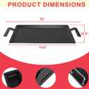Universal Carbon Steel Griddle for Gas Grill, Griddle Pan for Stove Top, Versatile Stovetop Oven, Induction Cooktop, Flat Top Plate for Charbroil Etc. All Gas & Charcoal Grill 24" x 10"