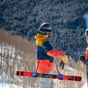 2 Pairs Ski Fastener Tapes, Adjustable Ski Boot Straps with Protector Pads Ski Carrier Straps Ski Wraps Ties Gear Storage for Ski Poles Boards Carrying Outdoor Winter Sports Accessories (Blue)