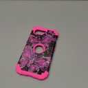 Casetego for iPhone 17e Case,iPhone 16e Case,Glow in The Dark Three Layer Heavy Duty Sturdy Shockproof Full Protection Rugged Hard PC+Soft TPU Bumper Case for Apple iPhone 17e/16e 6.1 inch,AllHotPink