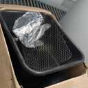 VEVOR Broadcast Spreader, 100LBS Capacity, Walk-Behind Push Spreader, 0-9.8ft Spreading Width, 13 in All Terrain Pneumatic Tires, Fertilizer Spreaders with Hopper Grate, for Seed Salt Ice Melt (White hubs + black components)