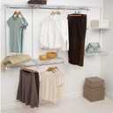 Rubbermaid Configurations Custom Closet Kit 4-8 Ft. Adjustable Metal Wire Shelving White Finish Expandable Organization System Hardware Included for Home Closet/Pantry/Laundry/Mudroom