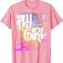 Fly Girl 80s 90s Rap B-Girl Old School Hip Hop Graffiti T-Shirt (Small)