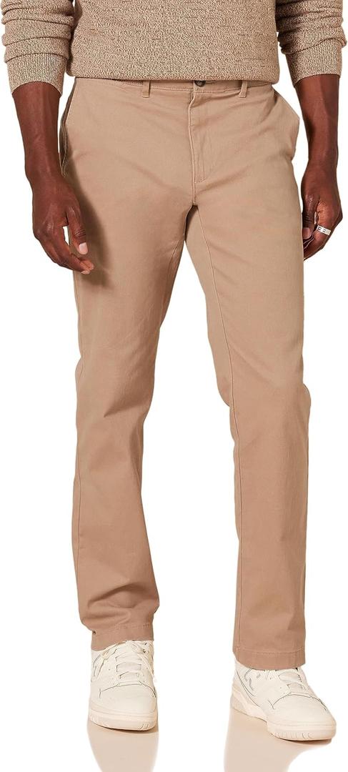 Amazon Essentials Men's Slim-Fit Casual Stretch Chino Pant (34W x 28L, Dark Khaki Brown)