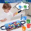 Montessori Toys for 1 Year Old - 20PCS Cloth Toddler Fishing Game with Stacking Cups,Baby Color Sorting Toy 12-18 Months One Year Old Birthday Gift,Best Easter Gifts for 1-3 Year Olds (Blue)