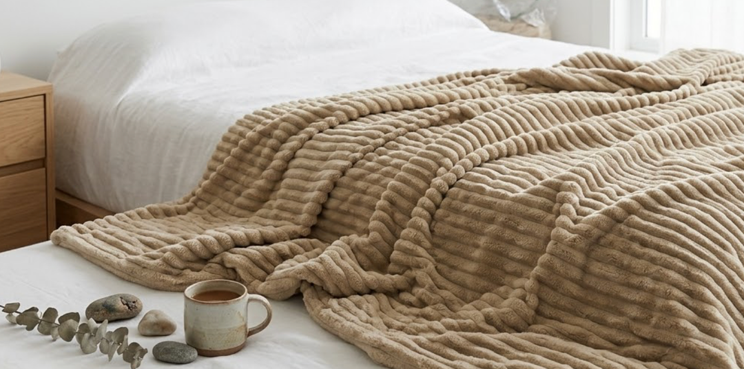 70x150 cm The Ribbed Corduroy Plush Throw Blanket 