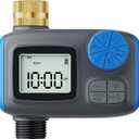 Sprinkler Timer, Programmable Hose Timers for Watering with Brass Swivel, Digital Irrigation Controller System with Rain Delay/Manual Mode/Automatic Watering for Outdoor Garden Yard Lawn