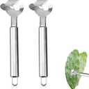 3 x 2pcs Manual Cactus Peeler Spoon, Stainless Steel Spoon Shape Cutter with Long Handle Multi-Function Cactus Cutting Tool for Carrot Potato Vegetables