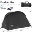 uniHimal Bed Tent Canopy Twin, Blackout Portable Sleep Tent Easy Setup, Breathable Mesh, Privacy Curtains for Adults, Ideal for Indoor