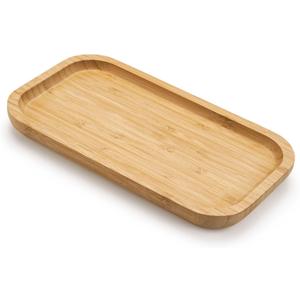 Bamboo Vanity Tray, Bathroom Counter Tray, Toilet Tank Tray, Bathroom Tray for Organizing and Home Decor, 9.8 x 5.5 x 0.8 inch