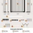 Baby Gate for Indoor Stairs & Doorways: Wide Expandable 27.9-42.1" Metal Safety Gate - Toddler Pets 30" Tall Dog Gate with Easy Install Pressure Mount Dual Lock & 2-Way Swing, Black.