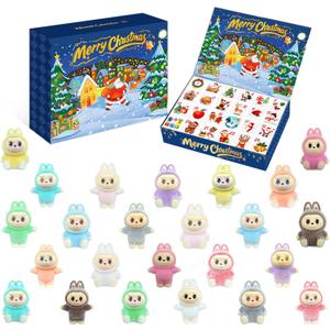 Advent Calendar 2025-24 Days Action Figures Surprise Blind Box with Hidden Doors, Christmas Gifts for Grandkids Festive Decor & Gifts for All Ages