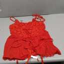 Lilosy Sexy Garter Belt Mesh Lace Babydoll Lingerie Dress Set with Thong (XX-Large, Red)