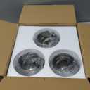 3 Pack Smoke Gray Glass Globe Shade Fixture Replacement, 5.11 Inch Diameter, E26 Base 1-5/8 Inch Fitter, Glass Globe Lampshade Cover for Pendant Wall Sconce Chandelier Vanity Light