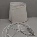 Large Drum Lamp Shades Set of 2, 12"Top x 16"Bottom x 11"High, Beige Lampshades for Table Lamps Floor Lamps, Natural Linen Replacement Lamp Shades, Spider, Harp Holders Included, Easy Assembly