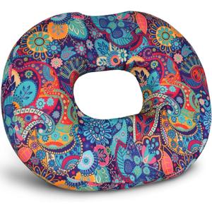 Donut Pillow for Tailbone Pain, Hemorrhoid Pillow for Sitting, Memory Foam Donut Hemorrhoids Seat Cushion for Tailbone Pain Relief & Women Postpartum Pregnancy (one size, Flower06)