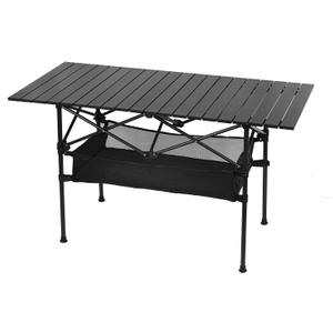 LEADALLWAY Folding Camping Table with Large Storage and Carrying Bags 47(L) x22(W)