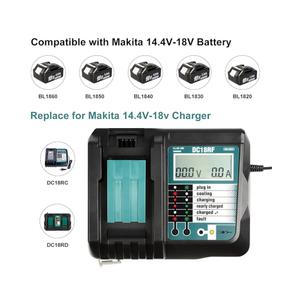 YongerTool 1 Pack 18V 5000mAh Lithium-ion Replacement Battery for Makita and 14.4V-18V Replacement Charger for Makita BL1830 BL1850 BL1840
