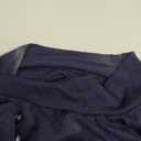 Qirno Womens Mock Neck Puff Long Sleeve Tops Casual Loose Solid Basic T Shirt Button Cuffs Pullovers Shirts Blouse