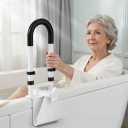 Adjustable Bathtub Safety Rail, Bathtub Handle Grab Bar with Non-Slip Grip for Seniors, Elderly, Fits 3.1 to 6.7 Inch Tub Walls, Supports 300 lbs