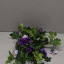 Floweroyal 2 Pack Artificial Flower Garlands 15.8FT Fake Rose Vines Silk Flowers Hanging Rose Ivy for Wedding Arch Party Home Garden Wall Decor (Purple)