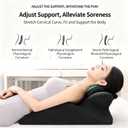 Foam Ergonomic Wedge Pillow, Knee Support Leg Elevation, Reading Pillow for Bed Black