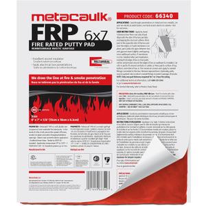 Rectorseal Metacaulk Firestop Putty Pads 66340, Easy Application, Firestop, 6"X7"