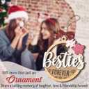 Forever Besties Ornament 2025, Holiday Friendship Gifts for Women, Soul Sisters, Girls, Wooden Friends Ornaments for Christmas Decorations, BFF Keepsake Ornament as Gifts for Her