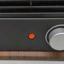 Shinic Electric Fireplace Heaters for Indoor Use,1500W Space Heater with Crackling Sound & 3D Realistic Flame, Safety Protection, Mini Portable Fireplace Heater for Home Christmas Decoration, Walnut (11.8" x 5.9" 14.6")