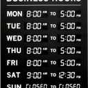 Kubik Letters Business Hours Sign With Vinyl for Numbers - Open Closed Sign for Stores and Restaurants - Glass Door Operation Hours