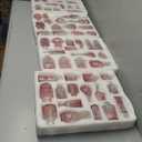 Glass Bud Vase Set of 60 - Small Vases for Flowers in Bulk - Assorted Vintage Crystal Vases for Flowers, Table Centerpieces (Pink, 60 Pcs)