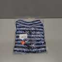 Dog Winter Warmer Fleece Onesie, Bodysuit for Small Medium Large Dogs, Stretchy Cold Weather Pet Warmer Jumpsuit Puppy Onesie Lightweight, Blue Stripe, Large