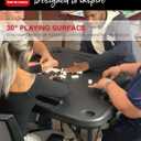 Bene Casa Black Domino Table, Premium Domino and Game Table/Professional-Grade Gaming Table, 38x38 Table. Mesa de Domino Professional, Color Negro.