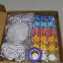 Vansolinne Hanukkah Suncatcher Craft Kit for Kids Chanukah Decorations Window Art Kit for Aged 6+ DIY Stained Glass Paints Suction Cups Included Menorah Dreidel Painting Crafts Gifts Home Decor 24PCS