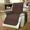 RBSC Home 38 Inch Recliner Chair Cover 100% Waterproof Slipcovers Anti-Slip Small Recliner Slipcovers for Pets Baby Dogs Cats Washable Protector (38" Brown)