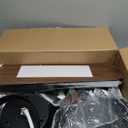 42 Inch Black Ceiling Fans with Lights and Remote, LED Low Profile Flush Mount Ceiling Fan for Bedroom, Living Room, Patio, Quiet DC Motor, 5 Blades