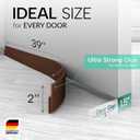 Vellure Door Draft Stopper for Bottom of Door - Premium Door Sweep for Bottom of Door/Weather Stripping Door Seal (Save Energy installs Quickly and Easily) Door Strip Ideal for (5, Brown)