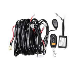 High Beam Harness kit 4 Leads 12V Strobe Switching Power Supply Relay Blade Fuse 14AWG core Cable Harness kit for LED Driving Light Strip