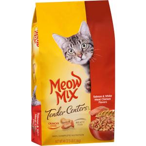 Meow Mix Tender Centers Salmon and Chicken, 3-Pound (EXP 11/07/27)